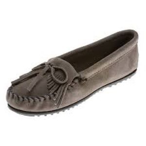 Gray Moccasins size 8